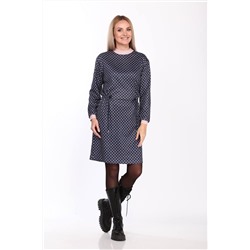 Vilena 765 темно-синий_меланж+розовый, Платье