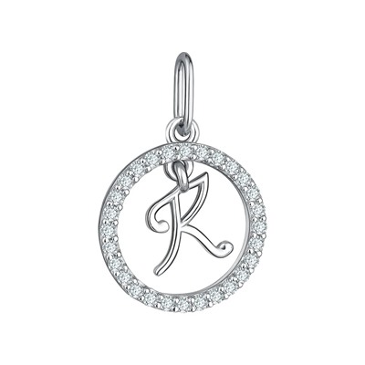 Подвеска из серебра куб.циркон., Л-29416