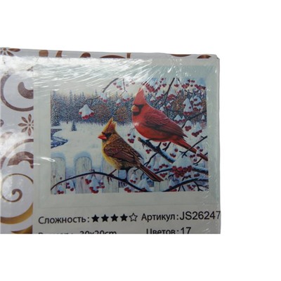 Алмазная мозаика на подрамнике 20*30см Птицы в ассорт.