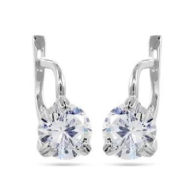 Серьги из серебра куб.циркон., см020