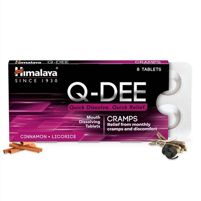 Q-DEE CRAMPS, Himalaya (Таблетки для рассасывания от КОЛИКОВ, Хималая), блистер 8 таб.