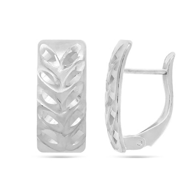 Серьги из серебра без вставки, ТЦС-алм1