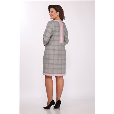 Lady Style Classic 1427/120 серый_с_розовым, Платье