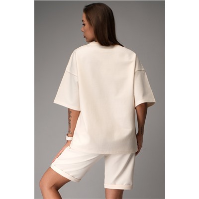 Женский костюм оверсайз из футера двухнитки Happyfox