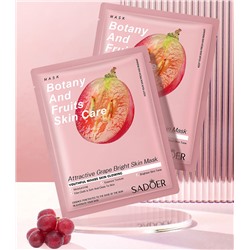 Тканевая маска для лица с экстрактом ВИНОГРАДА Sadoer