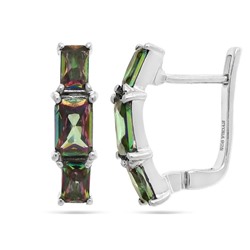 Серьги из серебра мистик кварц, Андреа