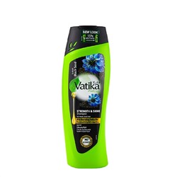 Vatika TURKISH BLACK SEED Strength And Shine Shampoo, Dabur (Ватика ТУРЕЦКИЙ ЧЕРНЫЙ ТМИН Шампунь СИЛА И СИЯНИЕ для ослабленных и тусклых волос, Дабур), 200 мл.