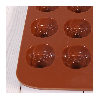 Форма силиконовая для шоколада "Роза" 20*10 см, 15 ячеек