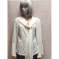 Блуза Ulimex крем шарф Польша 900678