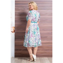 Alani Collection 1926 сиреневые+бирюзовые_цветы, Платье