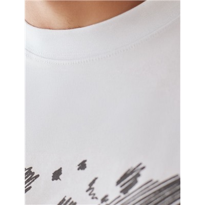 Свободная футболка  с авторским принтом