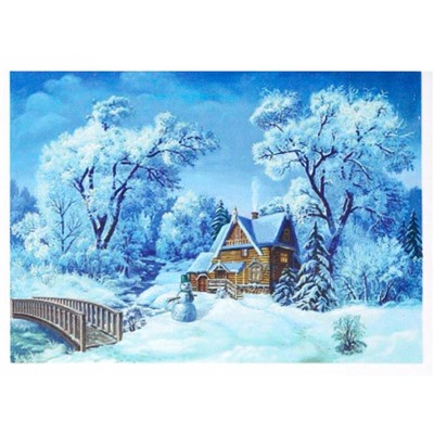 Алмазная мозаика на подрамнике 20*30см Зимняя сказка (матов.) 20цветов AL10943