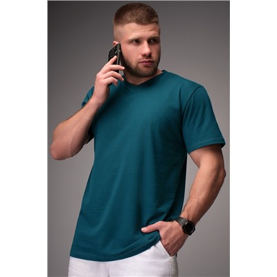 Мужская футболка больших размеров c V-вырезом Happyfox