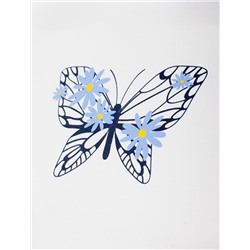 Футболка с принтом свободная эластичная из премиального хлопка