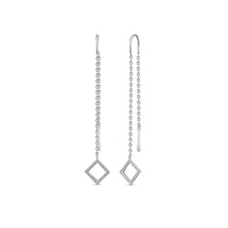 Серьги из серебра куб.циркон., В10-1375