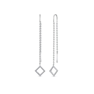 Серьги из серебра куб.циркон., В10-1375