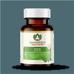 TULSI Organic tablets, Maharishi Ayurveda (ТУЛСИ (туласи), для здоровья дыхательных путей, Махариши Аюрведа), 60 таб.