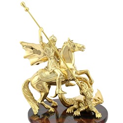 Кубок из яшмы "Георгий победоносец" литая бронза