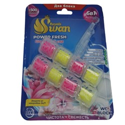 ROYALS SWAN Блок для унитаза 2*40г (4шарика) ЦВЕТОЧНЫЙ САД (Турция)
