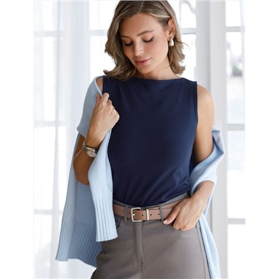 Топ из премиального хлопка с эластаном