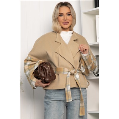 Пальто укороченное Хайт (бежевое) Б14314-7М