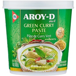 GREEN CURRY PASTE, AROY-D (Паста карри ЗЕЛЁНАЯ, АРОЙ-Д), 400 г.