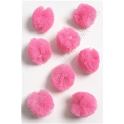 Помпоны из фатина 3,5 см (20 шт) SF-4261, ярко-розовый