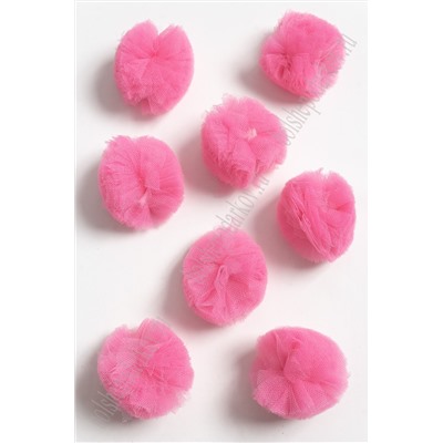 Помпоны из фатина 3,5 см (20 шт) SF-4261, ярко-розовый