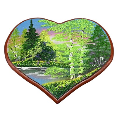Картина из камня летнее утро Сердце 27*22см, 345г