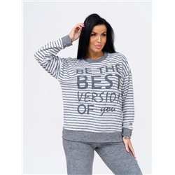 Костюм женский Текс-Плюс, цвет серый белый