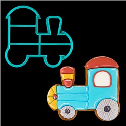 Вырубка для пряника "Паровозик" пластик, 11 см