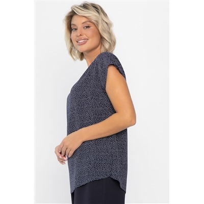 Блуза Милена (темно-синяя) Б14302-8М