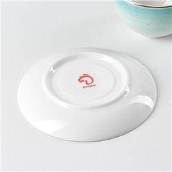 Сервиз фарфоровый чайный Доляна «Млечный путь», 15 предметов: 6 чашек 220 мл, 6 блюдец d=13,5 см, молочник 300 мл, сахарница 350 мл, чайник 1000 мл, цвет бирюзовый