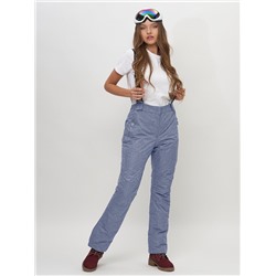 Полукомбинезон брюки горнолыжные женские серого цвета 55223Sr