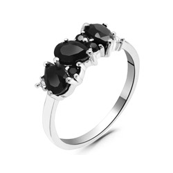 Кольцо из серебра сапфир корунд, Идель