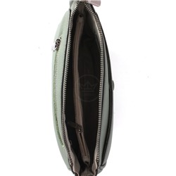 Сумка женская натуральная кожа GU 163-5006,  1отд+карм/перег,  плечевой ремень,  серо-голубой 251616