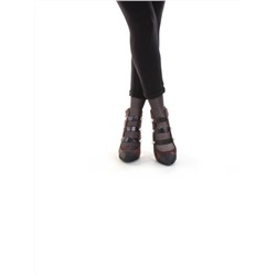 F655-61-4 BLACK/BROWN Туфли женские (натуральная замша) размер 35