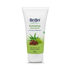 EXFOLIATING FACE SCRUB, Sri Sri Tattva (Скраб для лица ОТШЕЛУШИВАЮЩИЙ, для чистой и здоровой кожи, Шри Шри Таттва), 60 г.
