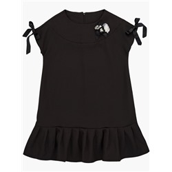 Платье UD 6940 черн/сер брошь