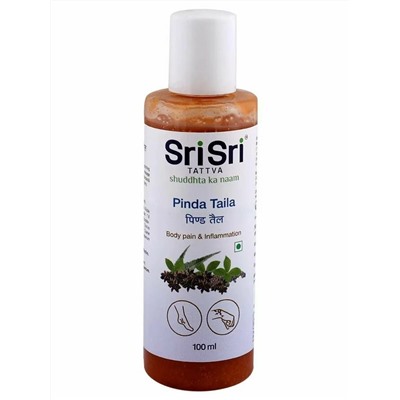 PINDA TAILA (OIL), Sri Sri Tattva (ПИНДА Лечебное масло для тела от мышечных болей и воспаления, Шри Шри Таттва), 100 мл.