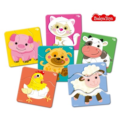 Тройные пазлы «Домашние животные» серии Baby Toys