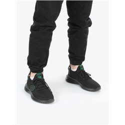 HA106-2 BLACK/GREEN Кроссовки летние мужские (текстиль) размер