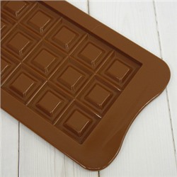Форма силиконовая для шоколада "Плитка дольки" 8*16,5 см