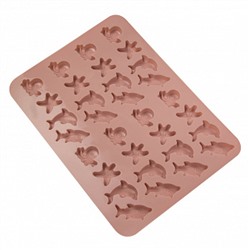 Форма силиконовая для шоколада "Морские жители" 21*15 см