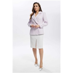 Mislana С905 лаванда+белый, Юбка,  Жакет