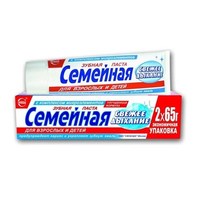 З/паста СЕМЕЙНАЯ Свежее дыхание 130г ламин.в футл.