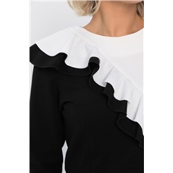 Платье Эванесса (черно-белое) П12747-35М