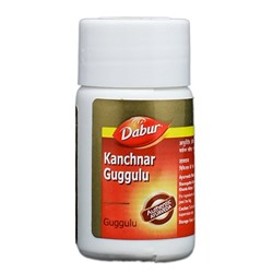 KANCHNAR GUGGULU tablets, Dabur (КАНЧНАР ГУГГУЛУ таблетки, очищение организма, Дабур), 40 таб.