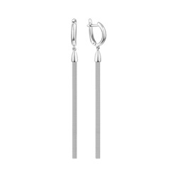Серьги из серебра без вставки, Л-26347
