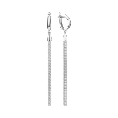 Серьги из серебра без вставки, Л-26347